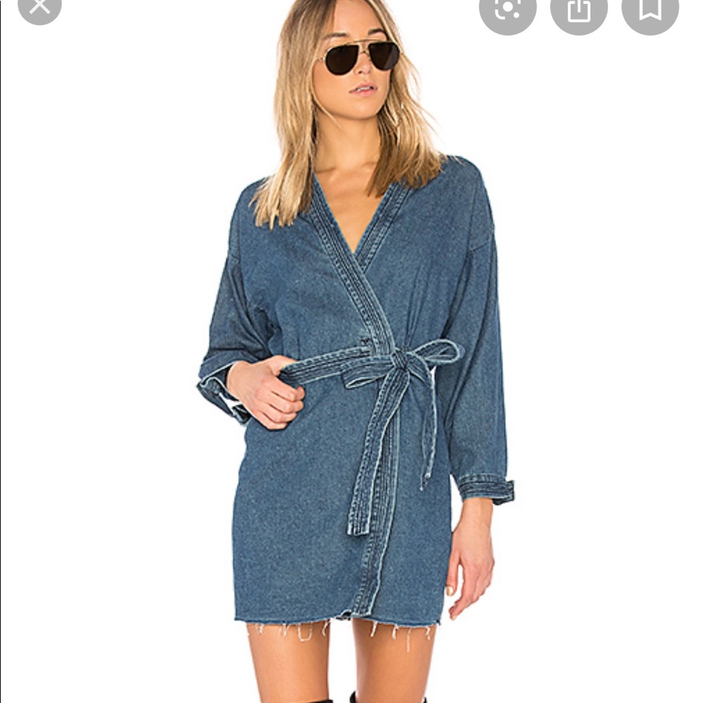 Denim jean mini dress